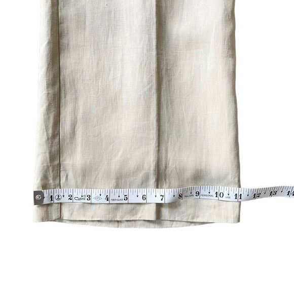 Merona Lined Linen Tan Straight Leg Trouser Pants NWT Women’s Size 12 - Picture 12 of 14